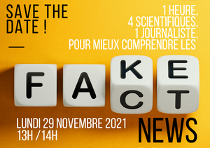 Affiche webinaire fake news Save The Date
